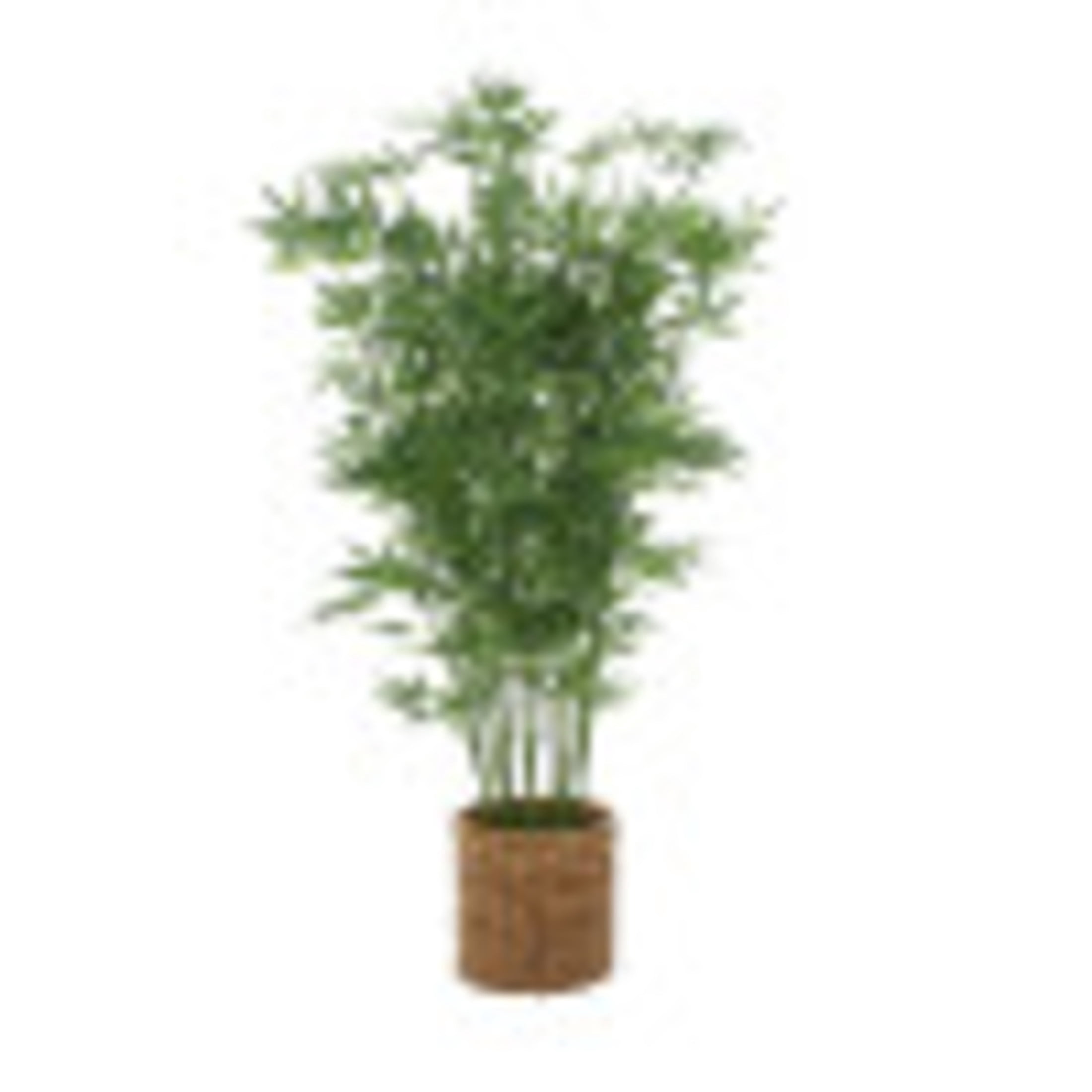 DecMode 59" Artificial Bamboo Tree in Realistic Leaves and Brown Seagrass Pot