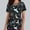 A61 Light Blue, variant on Halloween Bat Moon Print Women's Scrub Tops Criss-Cross V-Neck Nursing Shirts with Pockets Short Sleeve Medical Uniform Spooky Healthcare Workwear