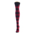thumbnail image 5 of MeMoi Famous Tartan Plaid Over The Knee Warm Socks - Womens - Female, One Size, Black, 5 of 5