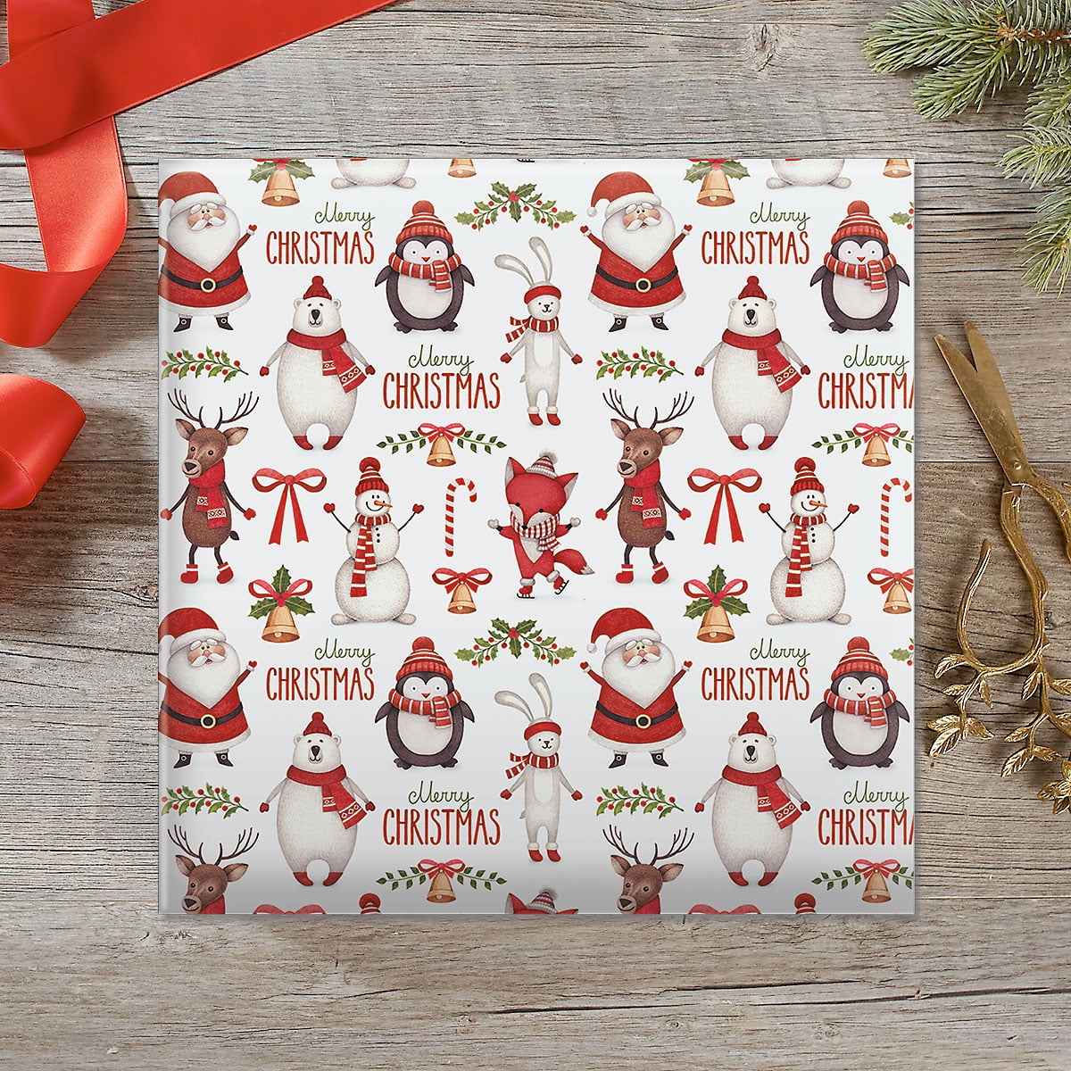 Winter Friends Christmas Rolled Gift Wrap - 1 Giant Roll, 23 Inches x 32  Feet (61 Square Feet Total), Heavyweight, Tear-Resistant, Holiday Wrapping  Paper - Walmart.com