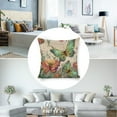 thumbnail image 3 of butterflies flowery field Linen toss pillowcase decoration pillowcase gifting preferred 18x18 inch cushion cover sofa pillowcase sofa bedroom living room car, 3 of 8