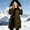 Brown, variant on FDGIU Winter Women's Long Lightweight Puffer Jacket, Hooded Warm Insulated Long Sleeve Coat for Everyday