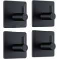 thumbnail image 1 of Laklulu Hooks Autoadhesivos, Toalleros sin Taladrar, Toallero de Acero Inoxidable, Ganchos de Pared Autoadhesivos, Ganchos para Albornoz, Ganchos Adhesivos para Cocina y Baño, 4 Unidades, 1 of 8
