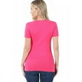 thumbnail image 3 of GT3008 Zenana Outfitters Short Sleeve T Shirt Basic Plain Solid Top Crew Neck Cotton/Spandex, 3 of 4