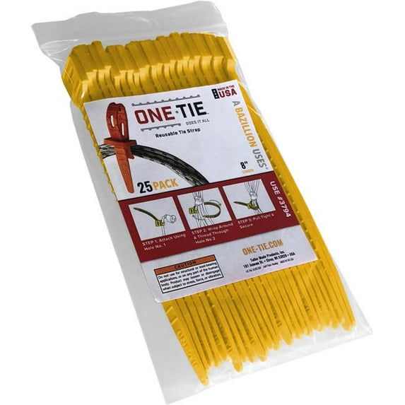 Tailor Made Products TOT60117 8 in. One Tie Contractor - Yellow, Pack of 25