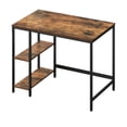 thumbnail image 2 of VASAGLE Computer Desk, 39.4-Inch Wide Home Office Desk for Study, Writing Desk with 2 Shelves on Left or Right, Steel Frame, Industrial, Rustic Brown and Black ULWD046B01, 2 of 9