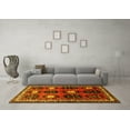 thumbnail image 3 of Ahgly Company Machine Washable Indoor Rectangle Persian Yellow Traditional Area Rugs, 5' x 7', 3 of 4