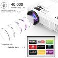thumbnail image 5 of DR. J Professional HI-04 Mini Video Projector, 100" Projector Screen Included &1080P Supported,, 5 of 5