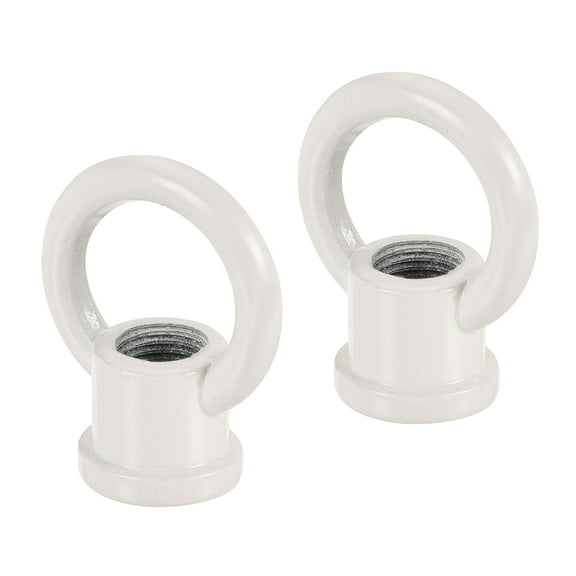 Uxcell 15kg Load 29x35mm M10 Thread Ring Shape Female Loop Eye Nut White 2 Pack