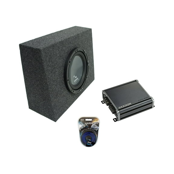 Universal Regular Standard Cab Truck Harmony R104 Single 10" Sub Box & CXA400.1