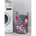 thumbnail image 3 of Winter Laundry Bag, Pastel Tone Hexagons with Various Motifs or Bird of Cityscape, Hamper Basket with Handles Drawstring Closure for Laundromats, 13" x 19", Multicolor, by Ambesonne, 3 of 4