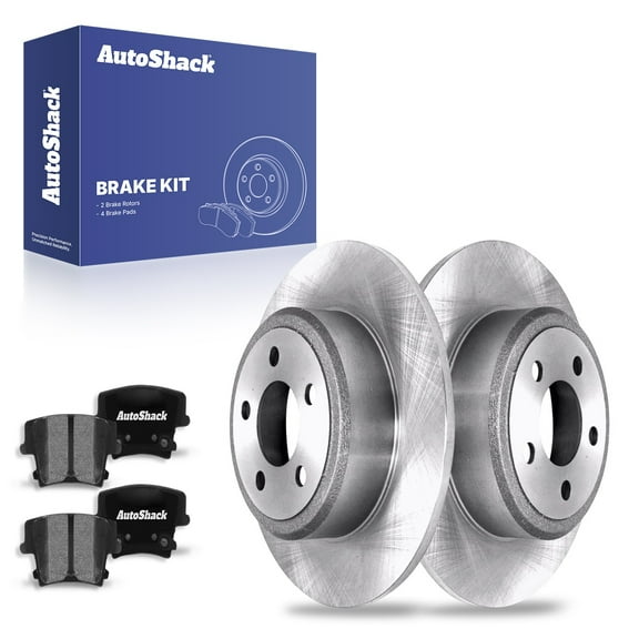 AutoShack Rear Solid Brake Rotors   Ceramic Pads 6-PC Brake Kit Replacement for 2006-2016 Dodge Charger 2005-2023 Chrysler 300 2009-2017 Dodge Challenger 12.59" (319.8 mm)