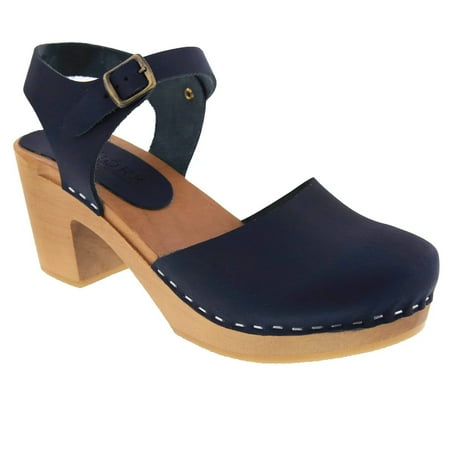 

BJORK MARGARETA Swedish Wood Clog Sandals in Oiled Leather