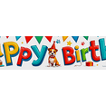 thumbnail image 4 of Colorful Happy Birthday Dog Theme Party Banner Backdrop Decorations with Balloons Background for Celebrations Kids Parties Supplies Events, 4 of 8