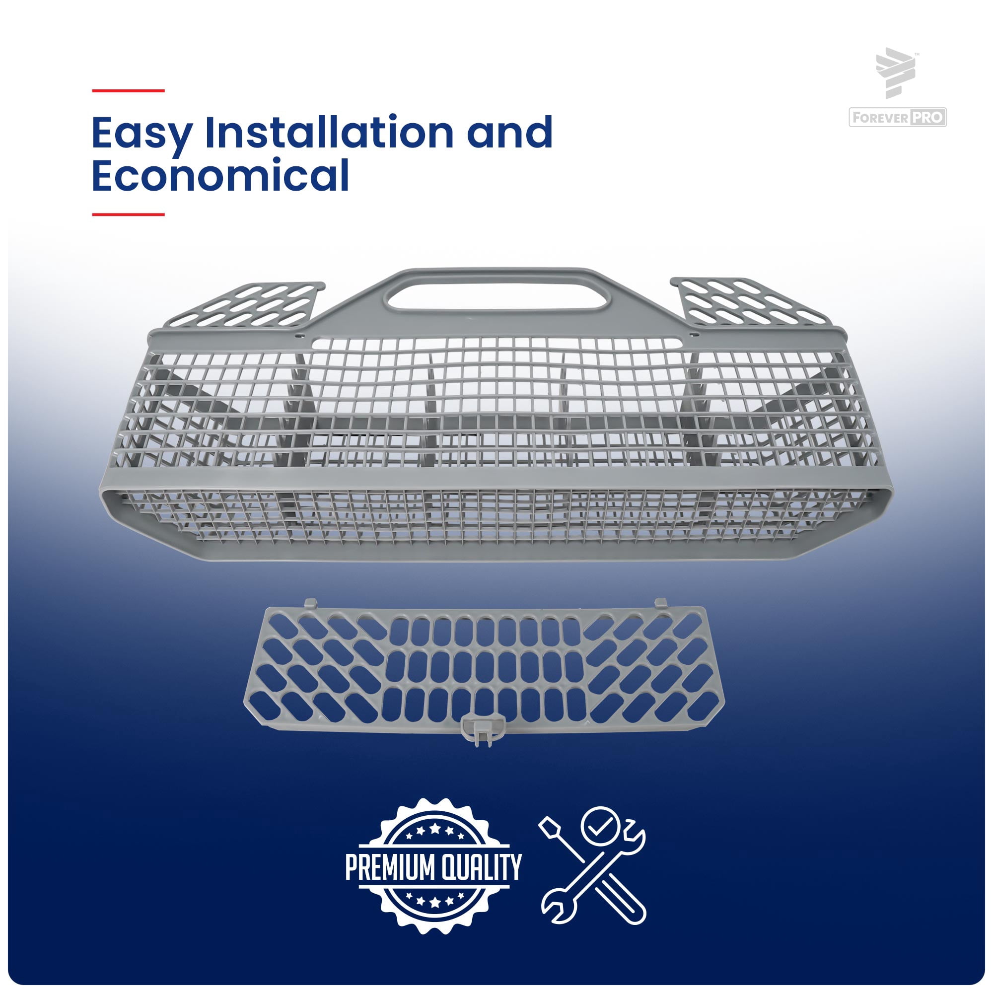ForeverPRO WD28X10128 Dishwasher Silverware Basket for GE Dishwasher WD28X10127 WD28X10131 WD28X10132 WD28X10236