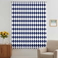 thumbnail image 3 of Blue Plaid Sheer Curtains 54" Long, Modern Minimalist Geometric Gingham Checkered Light Filering Curtains, Breathable Simi Curtain Privacy Drapes for Kitchen Bathroom Nursery Small Window Treatment, 3 of 9