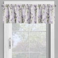 thumbnail image 2 of Ambesonne Lavender Window Valance, Stripes and Flowers, 54" X 18", Purple, 2 of 5