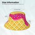 thumbnail image 6 of Bingfone Red Ice Cream Bucket Hat For Men Women,Packable Reversible Printed Sun Hats,Fisherman Outdoor Travel Hiking Beach Caps, 6 of 9