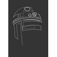 thumbnail image 2 of Men's Star Wars R2-D2 Outline  Graphic Tee Charcoal Heather X Large, 2 of 4