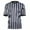 Black, variant on Landzoo Adult Referee Shirt V Neck T Shirt Striped Breathable Sweat Wicking Short Sleeved Top Loose Handsome Men's T Shirts