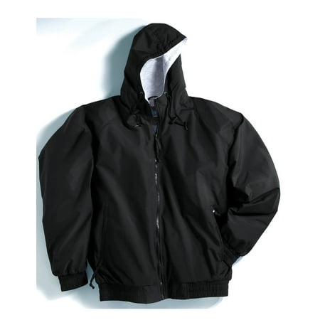 Nylon Hood Jacket - Tri-Mountain Bay Watch 3600 Nylon hooded jacket, 2X-Large, Black