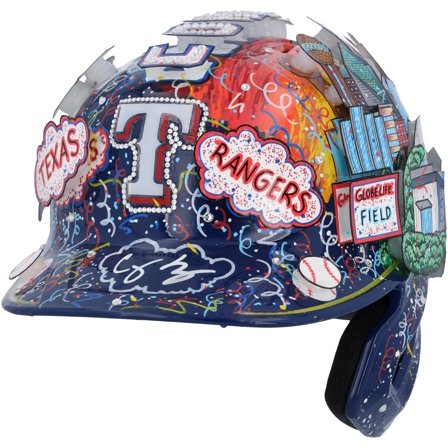 Corey Seager Texas Rangers Autographed Rawlings Mach Pro Replica Batting Helmet - Art by Charles Fazzino - RG13322293 - Fanatics Authentic Certified