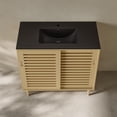 thumbnail image 5 of Delice 36" Freestanding Bathroom Vanity in Natural Oak with Black Sink Top, 5 of 6