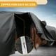 thumbnail image 4 of Funda para Coche Impermeable Unique Bargains para Todas las Climas Protección Solar Lluvia Cubierta Exterior Completa para Ford Kuga 2013-2024 210D-PU Negra con Franjas Reflectantes, 4 of 5