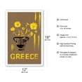 thumbnail image 2 of Greece - Yellow Daisy (Marguerite) Flowers In Grecian Urn - Vintage Travel Poster by L. Montessanti c.1950s - Master Art Print (Unframed) 12in x 18in, 2 of 4