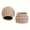 Khaki, variant on 2Pcs Fleece Lined Winter Beanie Hat Scarf Set, Thermal Knit Warm Accessories for Men & Women