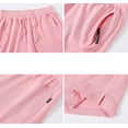 thumbnail image 5 of QPNGRP Men's Workout Stretch Shorts Casual Drawstring Elastic Zipper Pockets Pink 34, 5 of 8