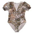 thumbnail image 4 of Swim Sets Aqestyerly Women's Plus Size Split Type Ruched Tummy Control Bathing Suit Swimwear Bikini, 4 of 6
