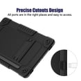 thumbnail image 4 of FIEWESEY for Samsung Galaxy Tab S10 FE 5G 10.9 inch/S9/Tablet S9 FE 5G 2023 Shockproof Kids Friendly Case with S Pen Holder / Kickstand / Shoulder Strap for Galaxy Tab S10 FE 5G S9 FE 11" (2*Black), 4 of 5