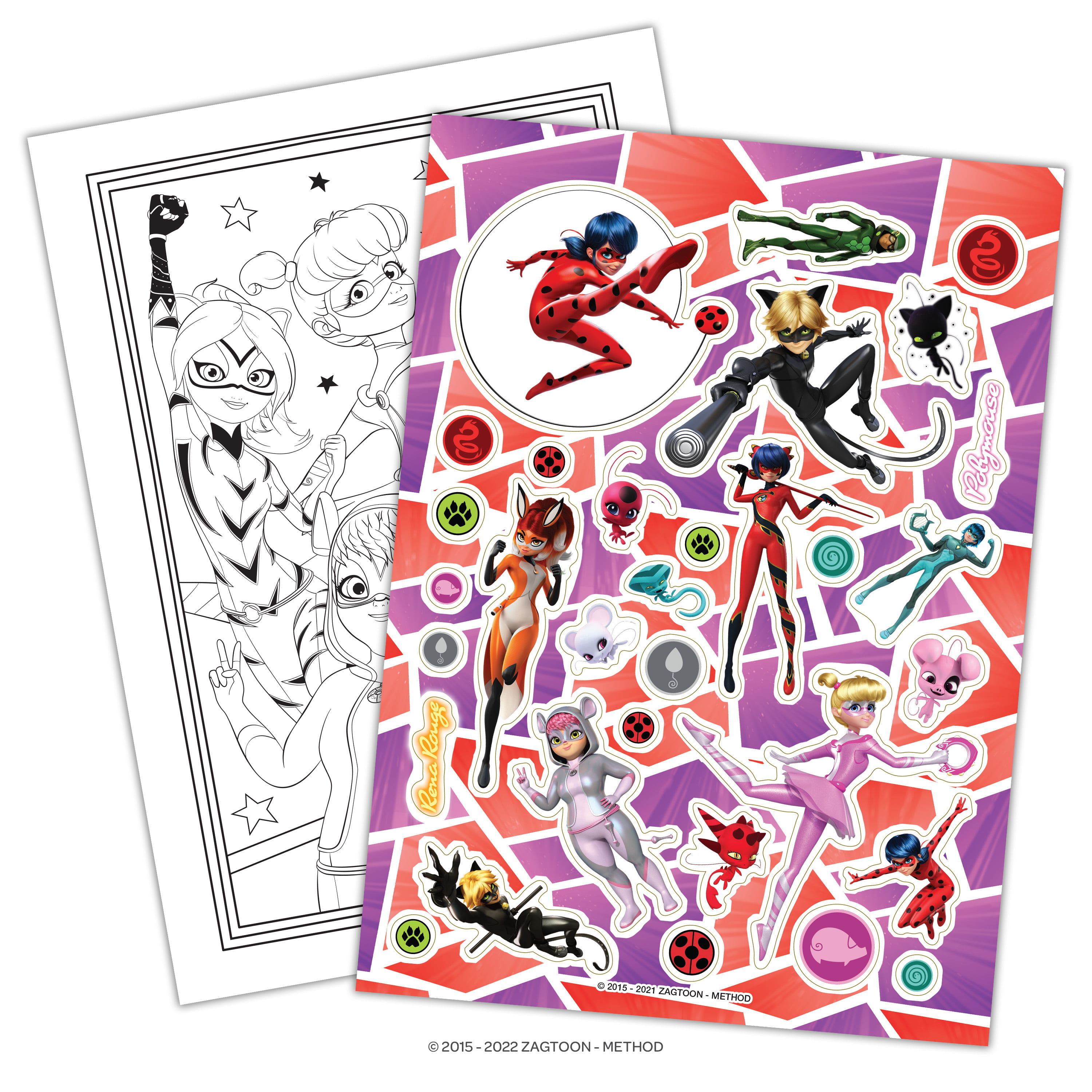 Miraculous Ladybug Coloring Activity Play Sticker Book 3M Long