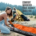 thumbnail image 4 of XX-Large 3-Season Mummy Sleeping Bag for Adults – Orange/Gray, Water-Resistant Polyester, 30 ° F to 70 ° F, Compressible and Lightweight, 4 of 7