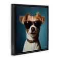 thumbnail image 4 of Stupell Industries Cool Dog on Blue Animals & Insects Painting Black Floater Framed Canvas Art Print Wall Art, 25 x 25, 4 of 10