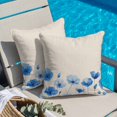 thumbnail image 6 of Blue Poppy Throw Pillow Cover Spring Flowers Spring Cotton Linen Cushion Cover Throw Pillow Case with Invisible Zipper for Couch Sofa Bed Chair Car 18x18 Inch, 6 of 14
