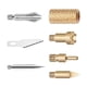 thumbnail image 3 of Puntas de bolígrafo para quemar leña, plantilla para grabar en madera, puntas reemplazables, herramienta para quemar madera, para adultos aficionados Punta de 6 piezas con adaptador, 3 of 9