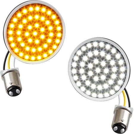2 Inch Bullets 1157 Front LED Turn Signals 2 Inch Bullet Blinkers SMD Panel Compatible ...
