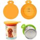 thumbnail image 4 of Tapas de latas de silicona para mascotas, tapas de latas de comida para perros y gatos, tapas de latas de tamaño universal, 1 para 3 latas de comida de tamaño estándar, aptas para lavavajillas Rojo Verde MX-0128217FYD, 4 of 5