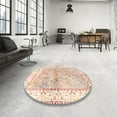 thumbnail image 4 of Ahgly Company Machine Washable Indoor Rectangle Traditional Tangerine Pink Area Rugs, 4' x 6', 4 of 7