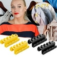 thumbnail image 3 of 10 Pc Clothes Hanger Connector Hooks Space Saving Hanger Extender for Velvet Wooden Wire Heavy Duty Hangers Closet Organizer, Yellow & Black, 3 of 8