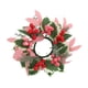 thumbnail image 2 of Vela con forma de anillo de hoja simulada para decoración de centros de mesa de Navidad, diámetro interior de 8,5 cm Estilo A, 2 of 9