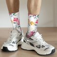 thumbnail image 5 of Goofa Colorful Flowers Printed Men's Crew Socks, Soft Durable Breathable Moisture-Wicking with Odor Control Cotton socks, 5 of 9