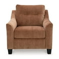thumbnail image 2 of Emilia Accent Chair, Flared Arms, Soft Clay Brown Tufted Polyester, 2 of 5