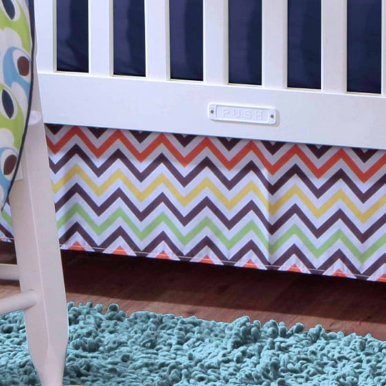 Bananafish Studio Collection Fall Toned Chevron Crib Bedding Skirt Bananafish Studio Collection Fall Toned Chevron Crib Bedding Skirt