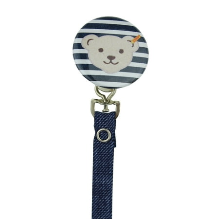 Teddy Bear Face Pacifier Clip