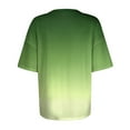 thumbnail image 2 of Summer Tops for Women Ladies Gradient Casual Tees Shirts Plus Size Tie Dye Pullover Tops Short Sleeve Blouse Round Neck Basic T Shirts Office Work Comfort Tops Sportswear, 2 of 4