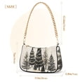 thumbnail image 3 of FORMRS Womens Shoulder Bag with Chain Strap Clutch Purse Cute Tote Handbag, Hand Drawn Christmas Trees, 3 of 7