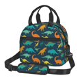 thumbnail image 1 of Balery Colorful Dinosaur Bolsa de Almuerzo Impresa, Caja de Almuerzo Reutilizable, Bolsa Térmica Aislada para Almuerzo, Bolsa Antiderrames, 1 of 7